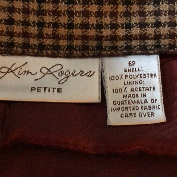 Checkered pattern skirt - petite - Picture 4 of 5